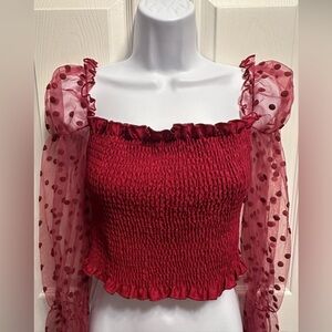 Women’s SHEIN long sleeve crop top size medium